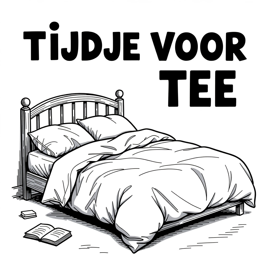 EEN TWEEPERSOONSBED MET VERFROMMELDE LAKENS