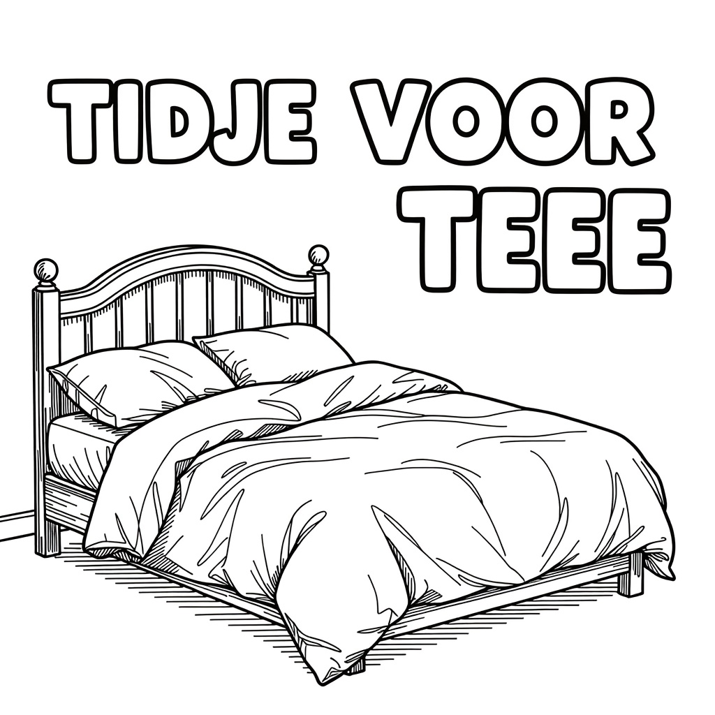 EEN TWEEPERSOONSBED MET VERFROMMELDE LAKENS