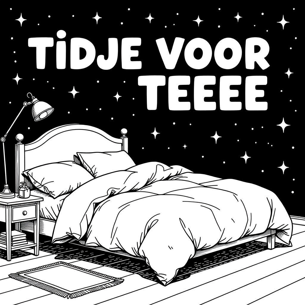 EEN TWEEPERSOONSBED MET VERFROMMELDE LAKENS
