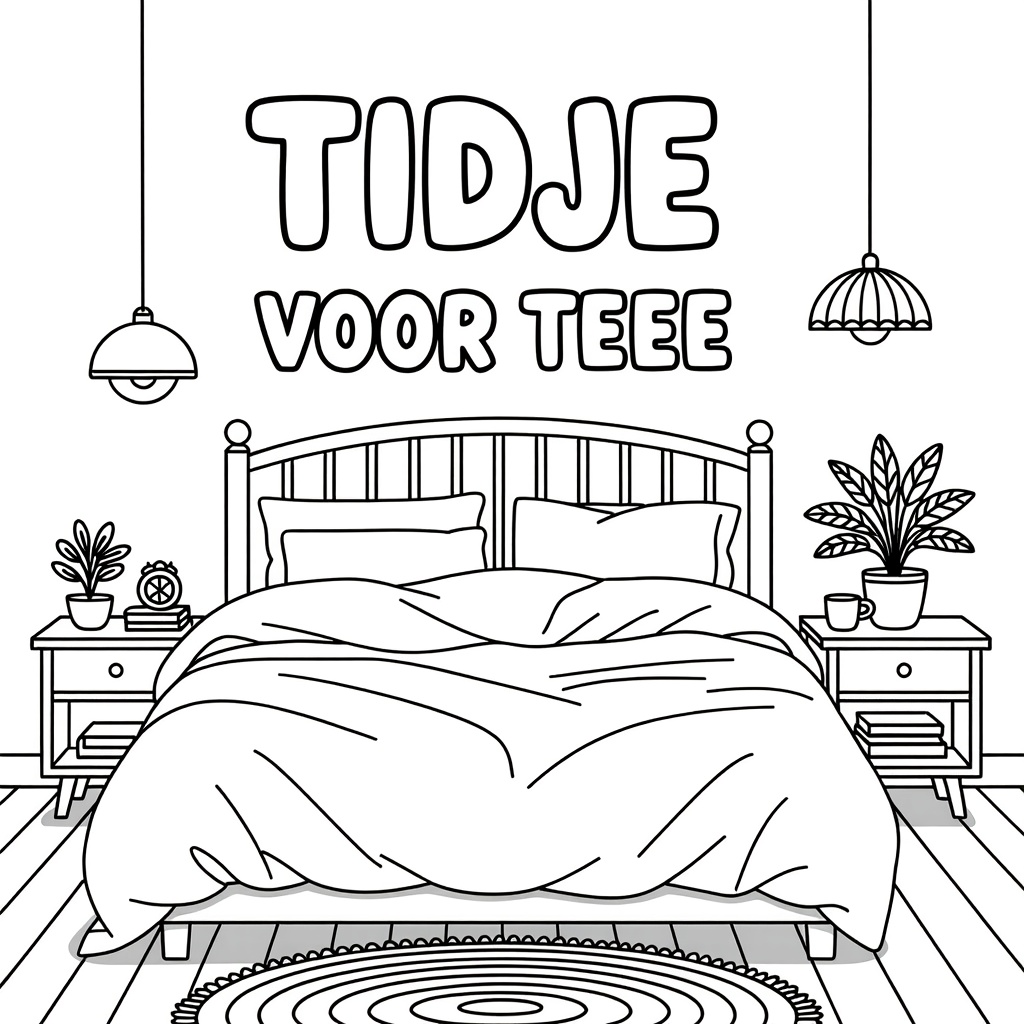 EEN TWEEPERSOONSBED MET VERFROMMELDE LAKENS