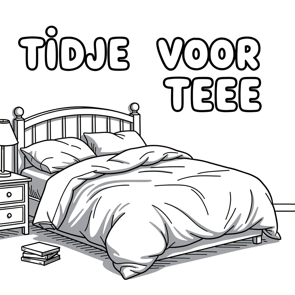 EEN TWEEPERSOONSBED MET VERFROMMELDE LAKENS