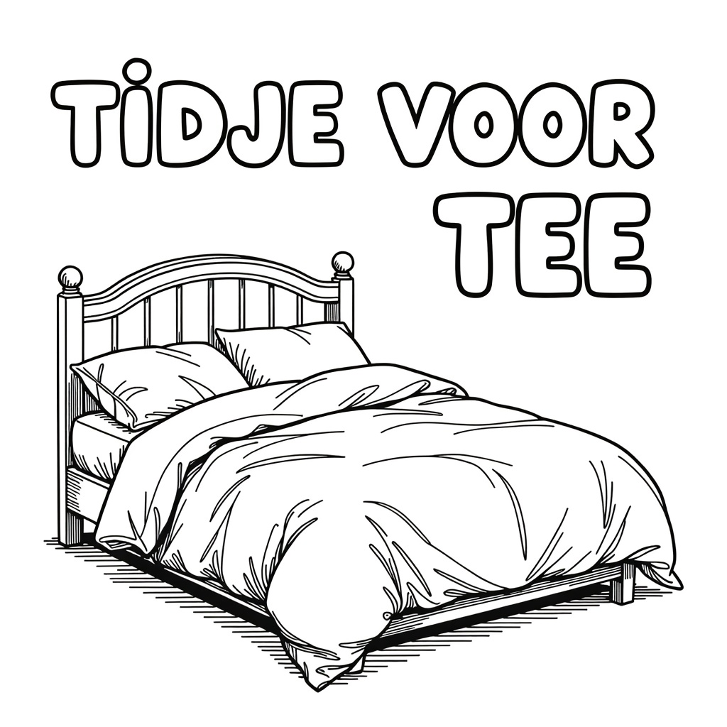 EEN TWEEPERSOONSBED MET VERFROMMELDE LAKENS