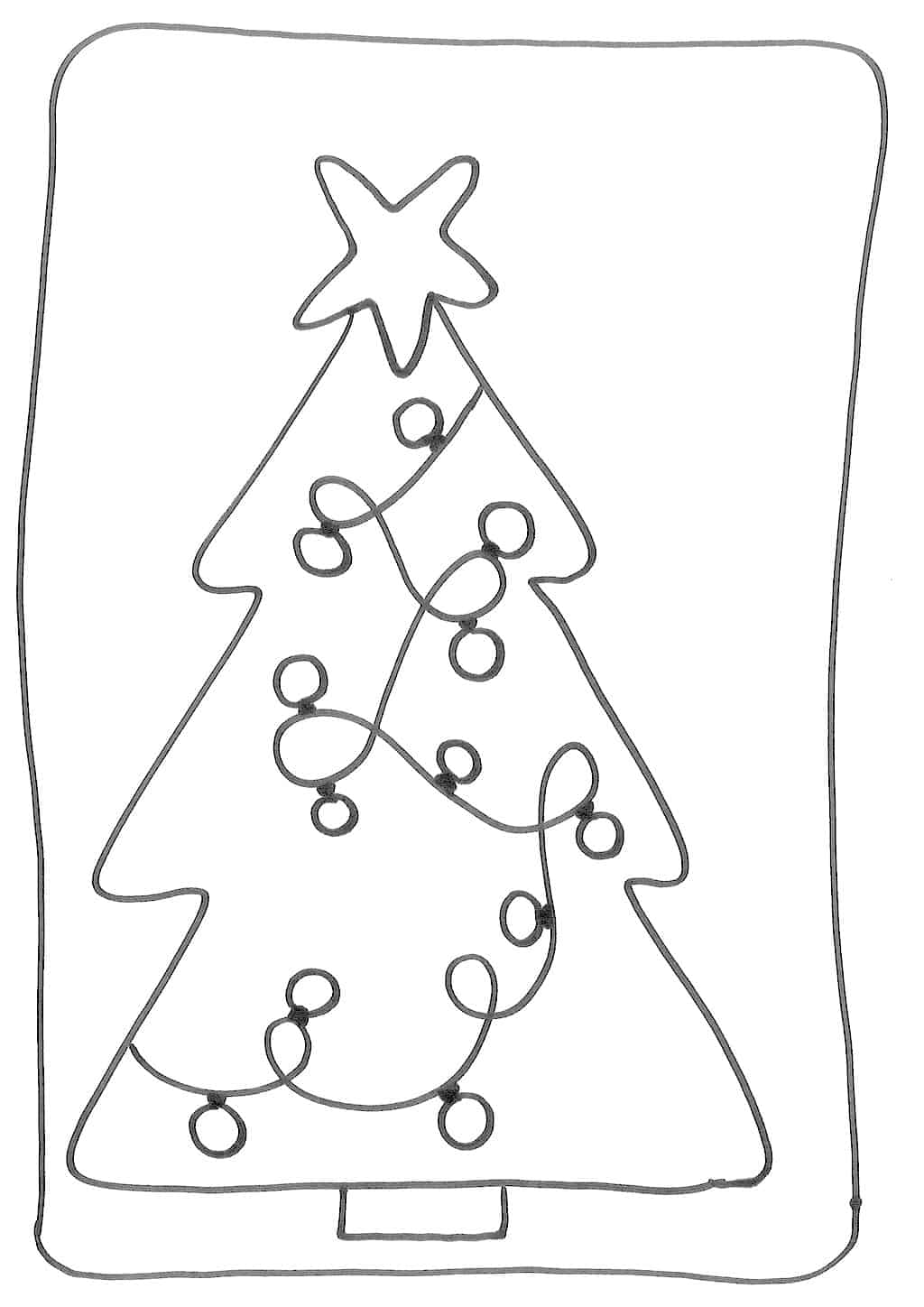 Semplice albero di Natale con stella