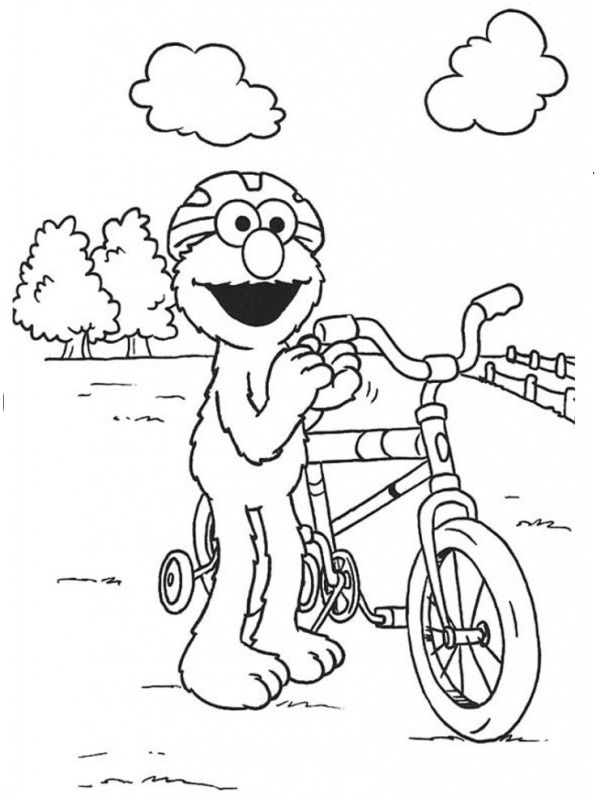Elmo va in bicicletta