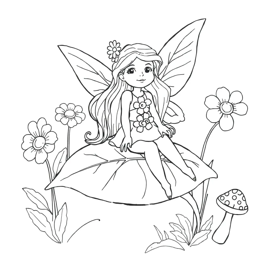 Fairy, leaf