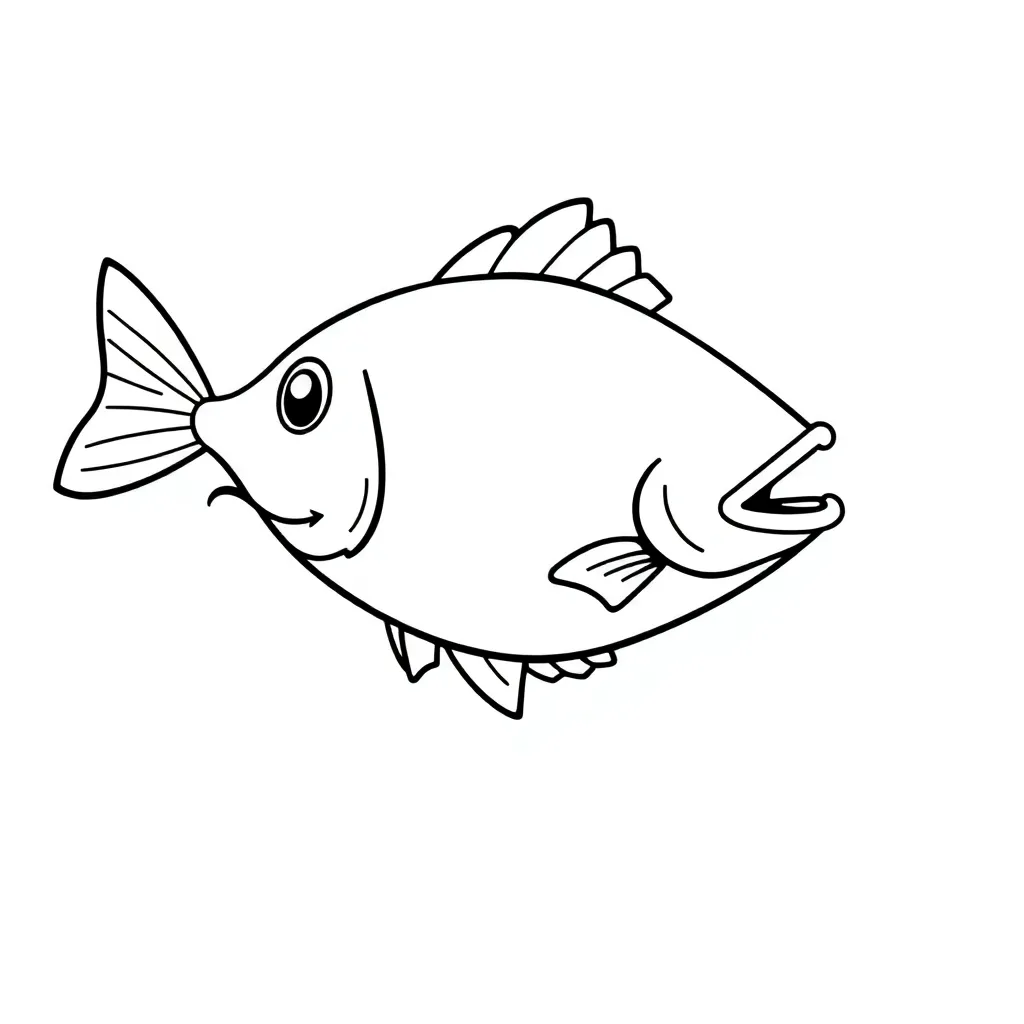 Fiskekroker Cartoon Fish Tegning Creative