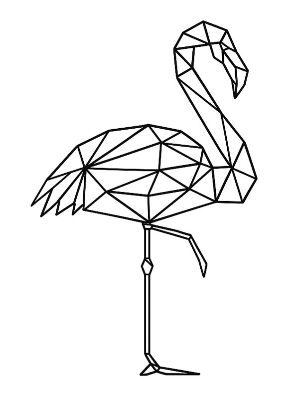 Geometrischer Flamingo