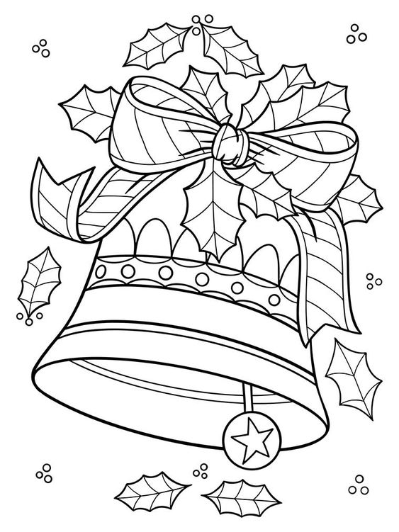 Grande campana di Natale con agrifoglio