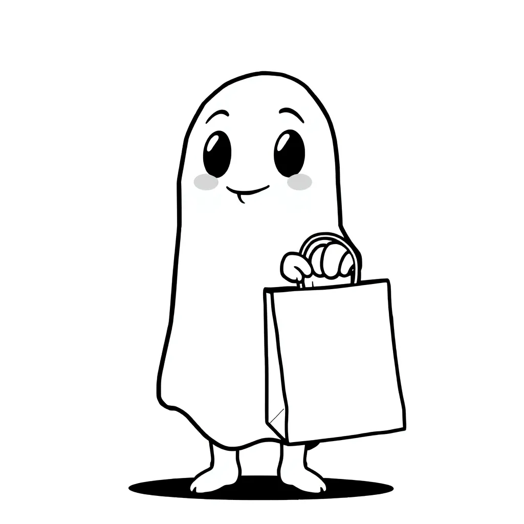 Halloween spøgelse trick eller behandle børn tegnefilm