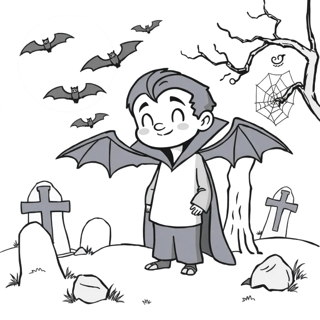 Halloween Vampire Child Creepy Graveyard Creative