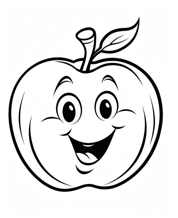 Happy Apple Character