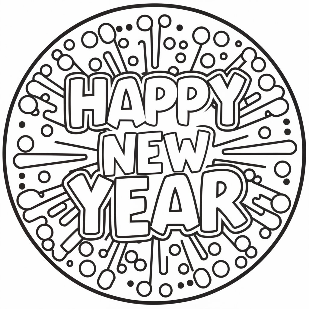 Palla di natale di felice anno nuovo