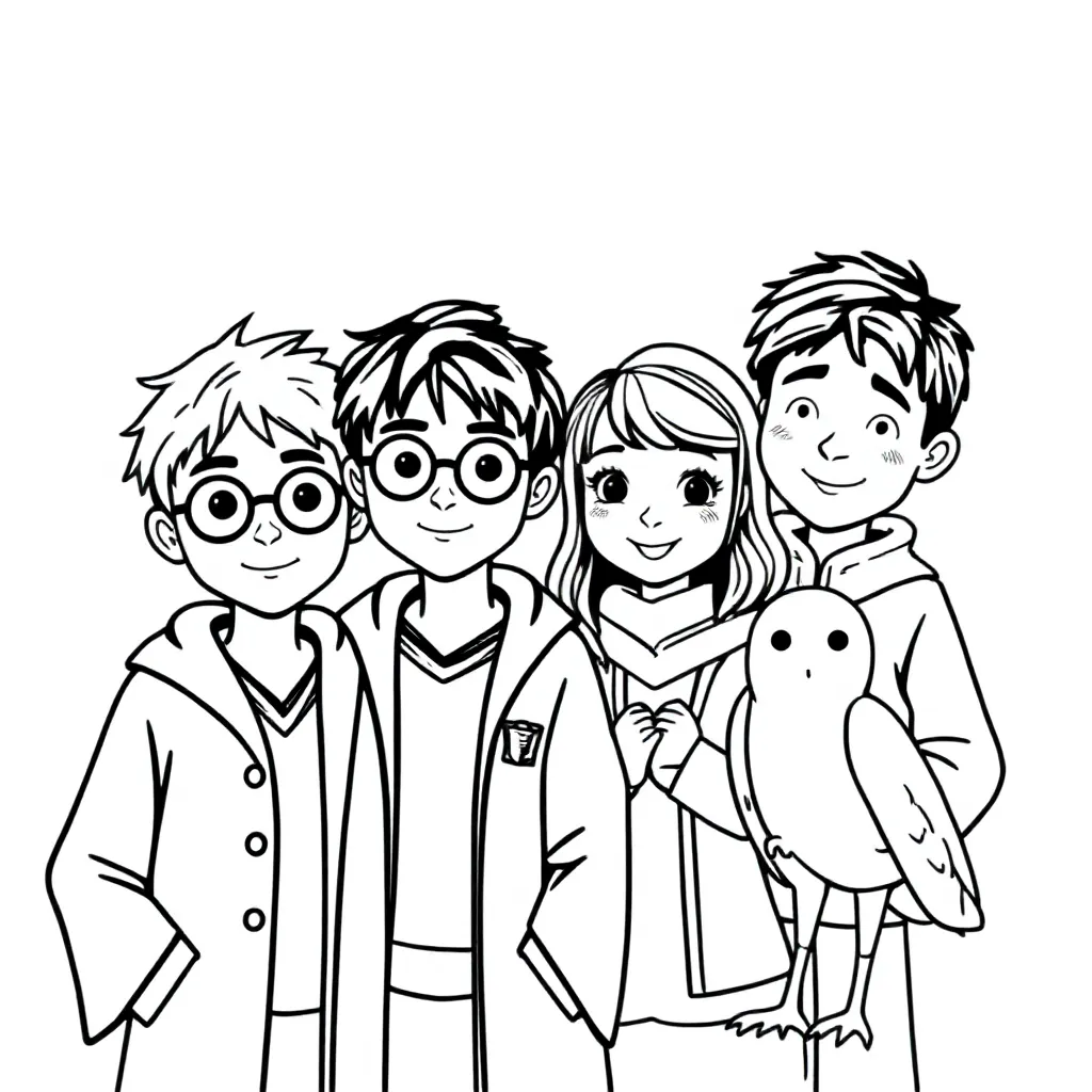 Harry Potterhedwig Ron Hermione