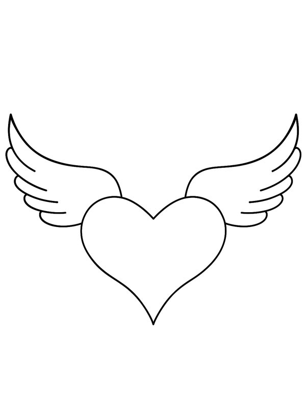 Coeur avec des ailes