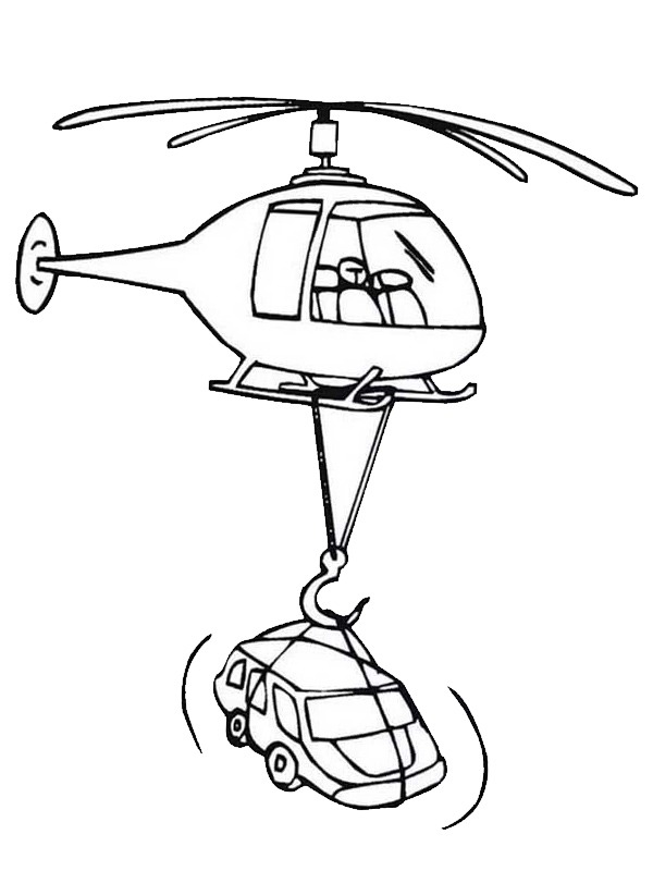 Hubschrauber schleppt Auto
