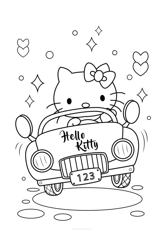 Hello Kitty Guidare un'auto