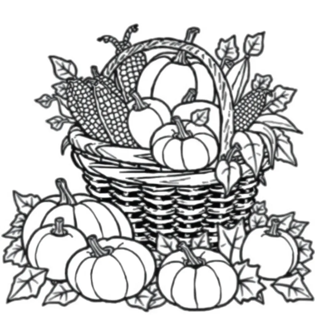 Autumn Basket Vegetables Harvest Creative