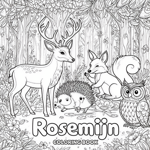 Cervo scoiattolo riccio foresta volpe gufo