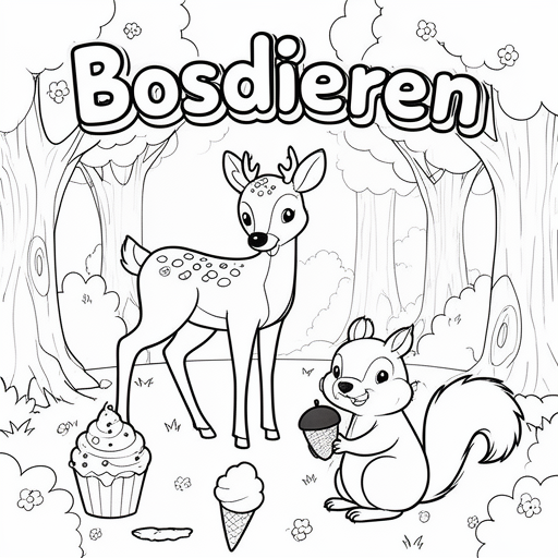 Jeleń wiewiórka jeż leśny lis sowa piłka nożna babeczka lody