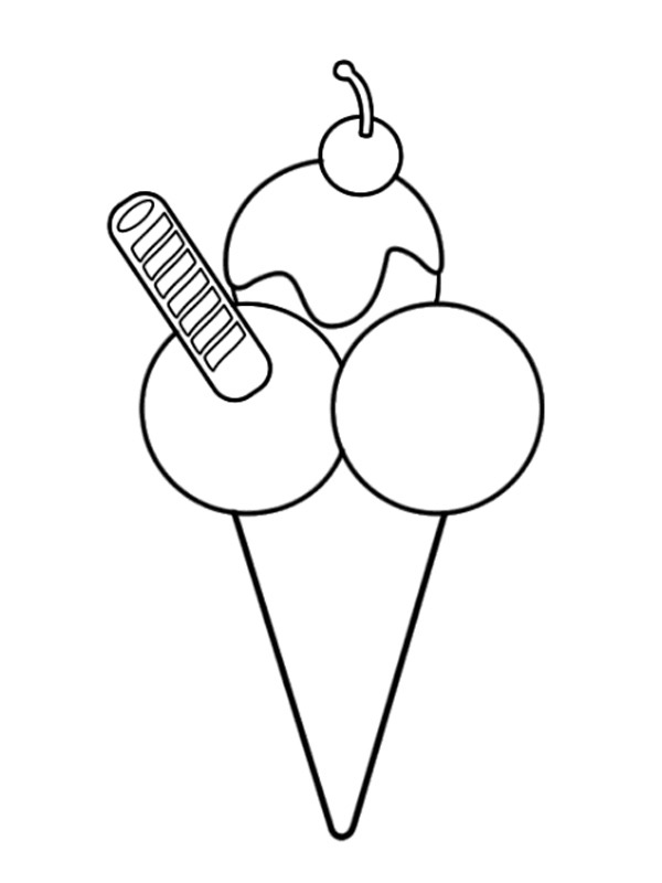 Cone of ice cream