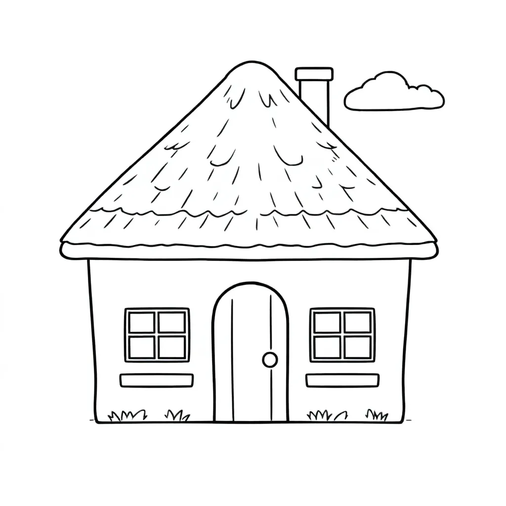 Casa con tetto di paglia