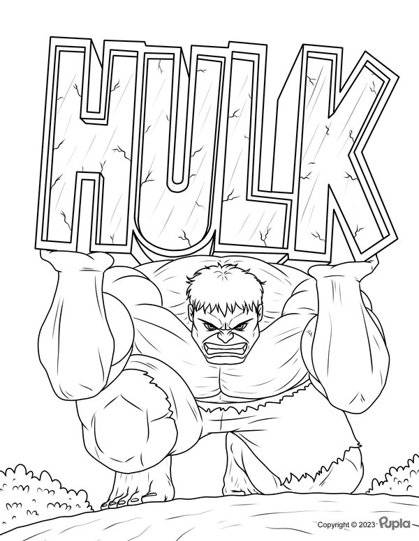 Hulk solleva il suo nome in lettere