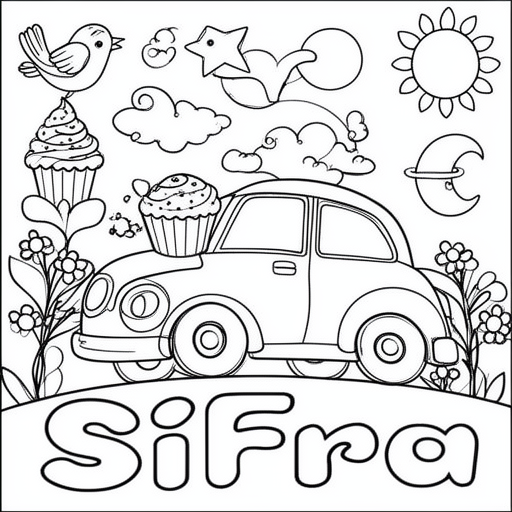 Fleur de glace soleil lune voiture oiseau cupcake cœur étoile