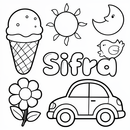 Is blomster sol måne bil fugl