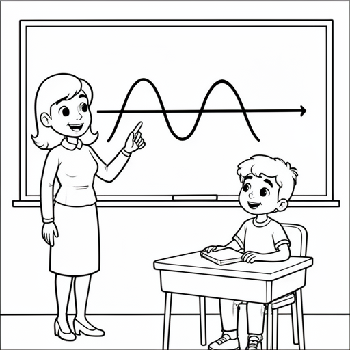 Matematiklærer forklarer sinus i klasseværelset
