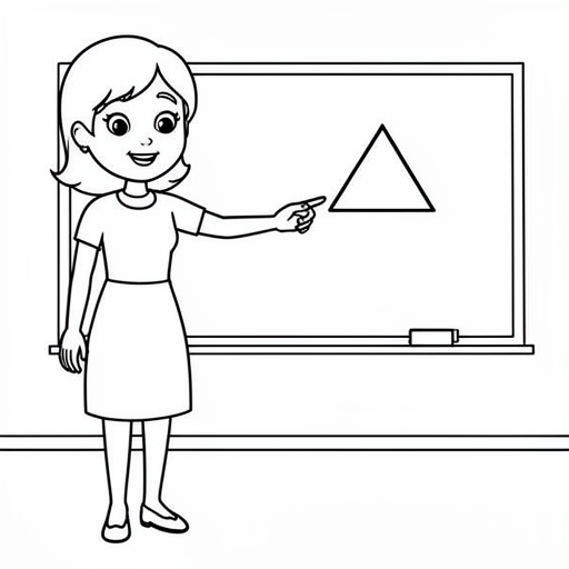 Matematiklærer, der forklarer trigonometri i et klasseværelse
