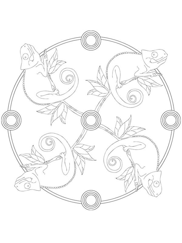 Chamäleon-Mandala