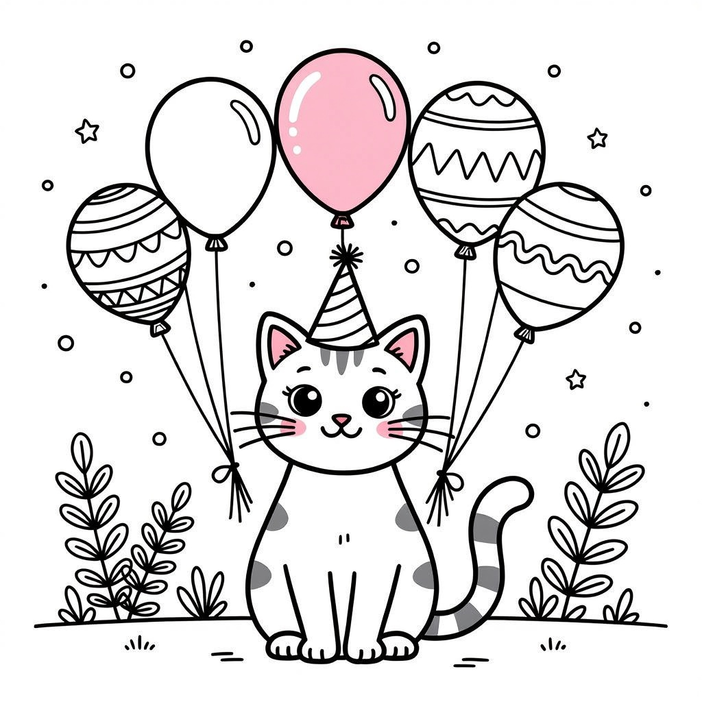 Kissa 6 ja juhlahattu