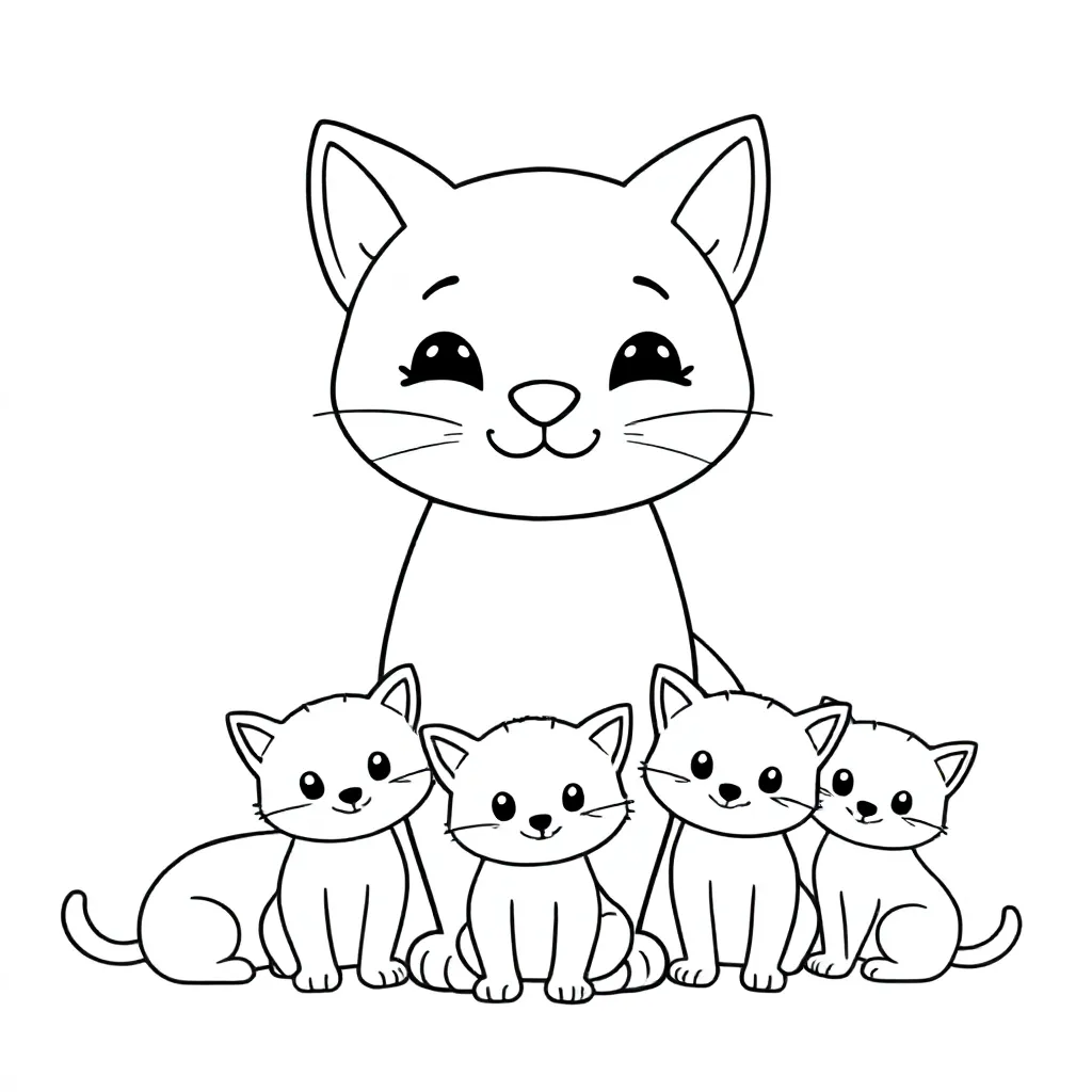 Kissa kanssa kissanpennut