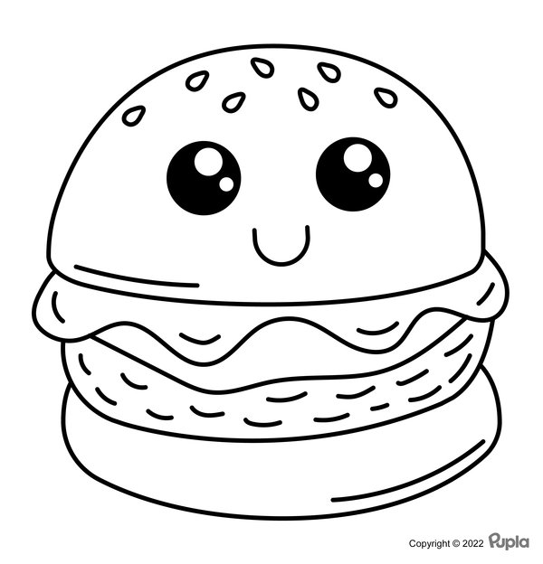 Kawaii Hamburger Easy Cute