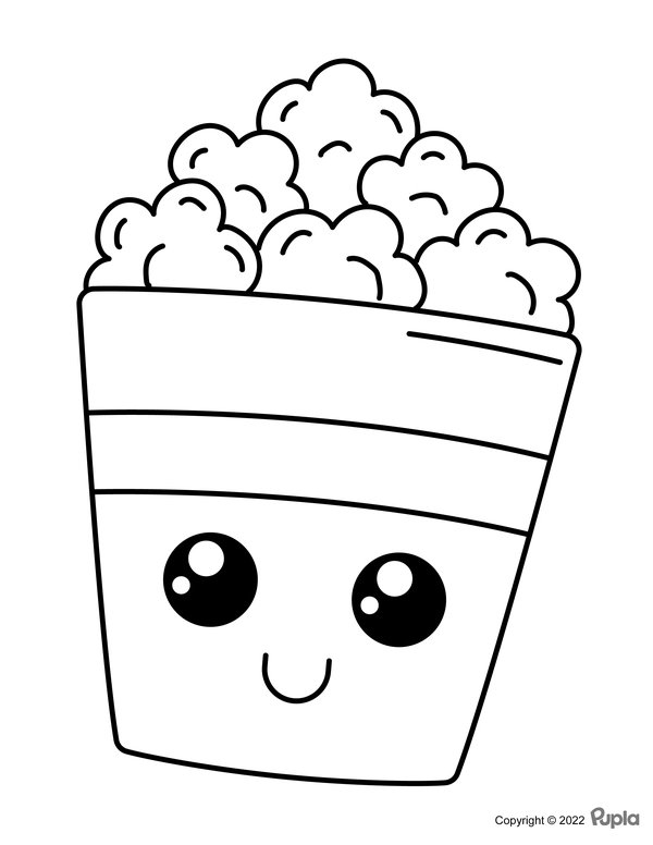 Kawaii Popcorn Easy Cute