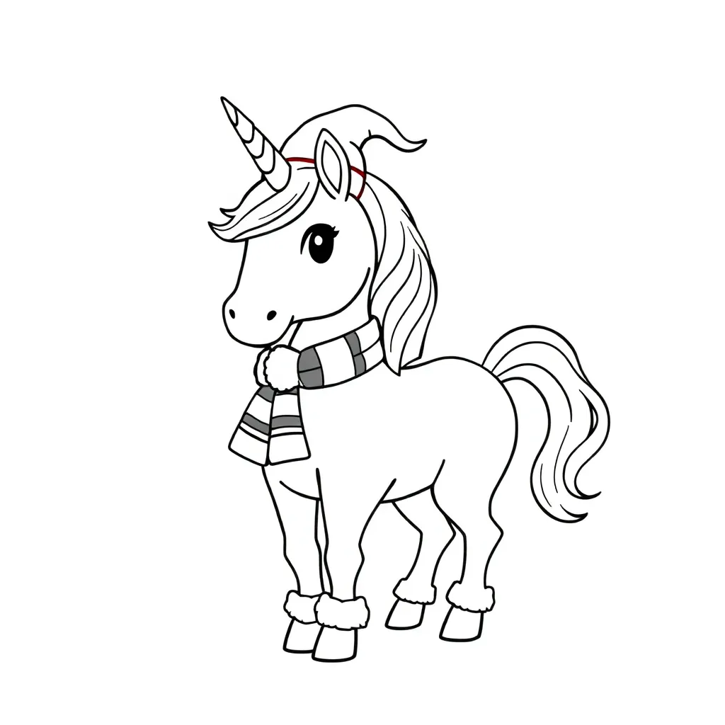 Kerst Eenhoorn Magisch Wezen Feestdagen Fantasie