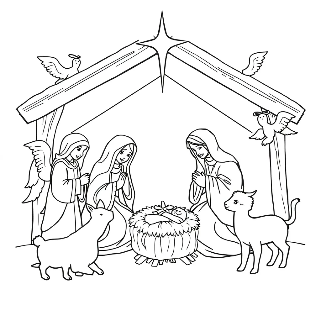 Kerst Geboorte Jezus Nativity Scene Religieus Educatief