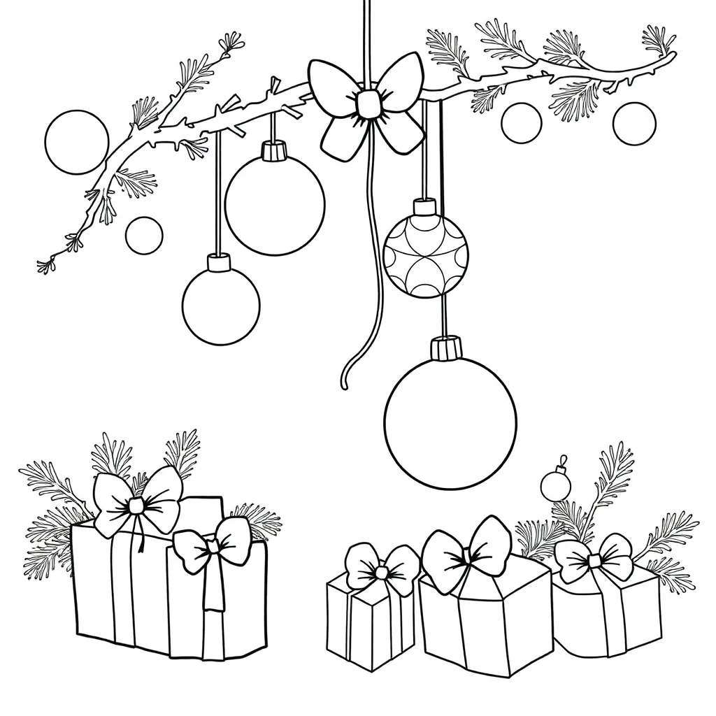 Kerstboom Ballen Cadeaus Feestelijk Gezellig