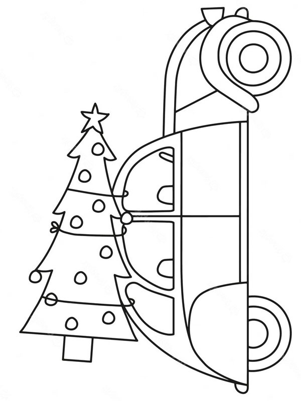 Kerstboom op de auto