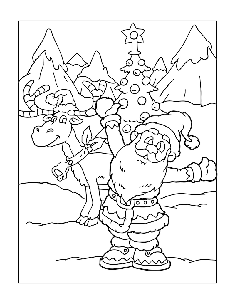 Santa Claus and reindeer