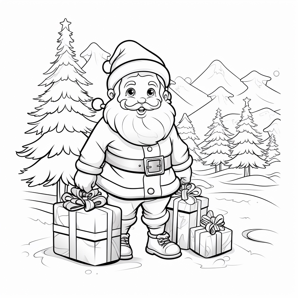 Santa Claus with gifts