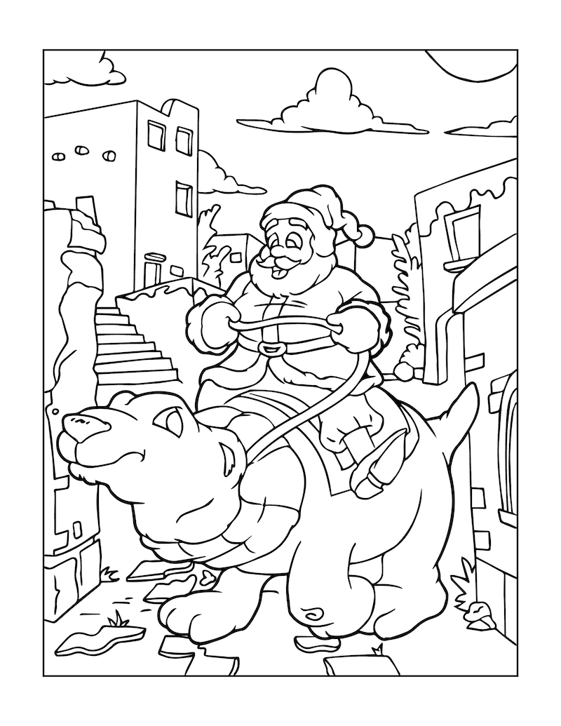 Babbo Natale sull'orso polare