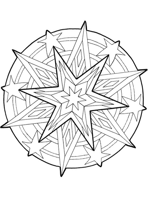 Mandala della stella di Natale