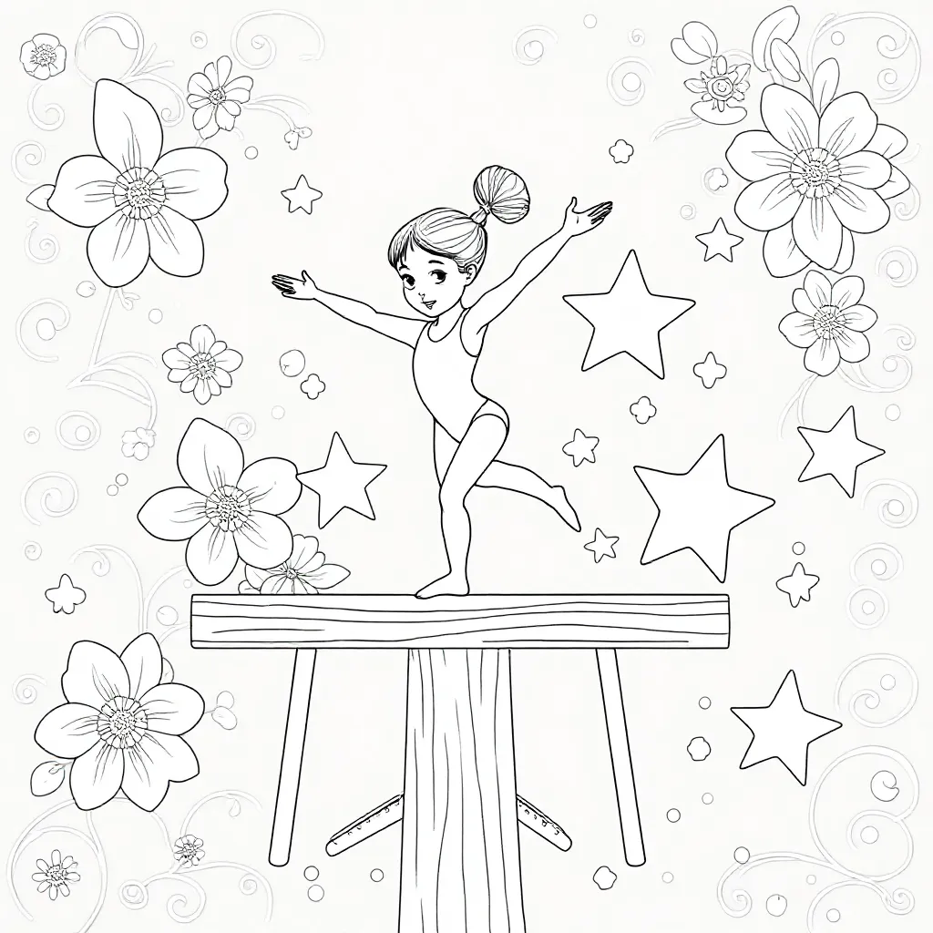 Kind macht Gymnastik