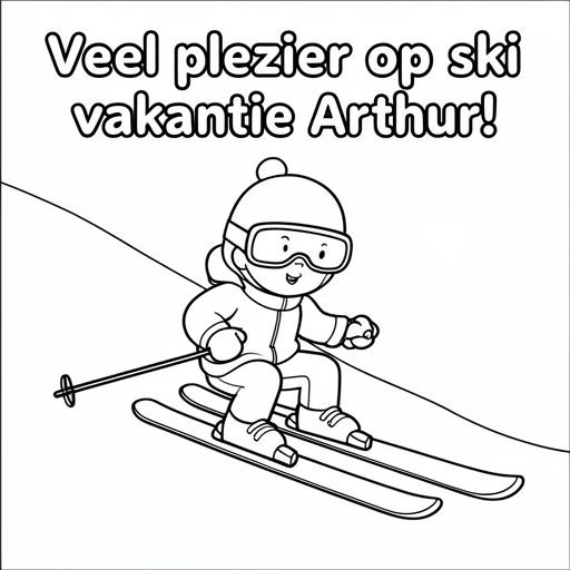 Kindjes die aan het skieën zijn