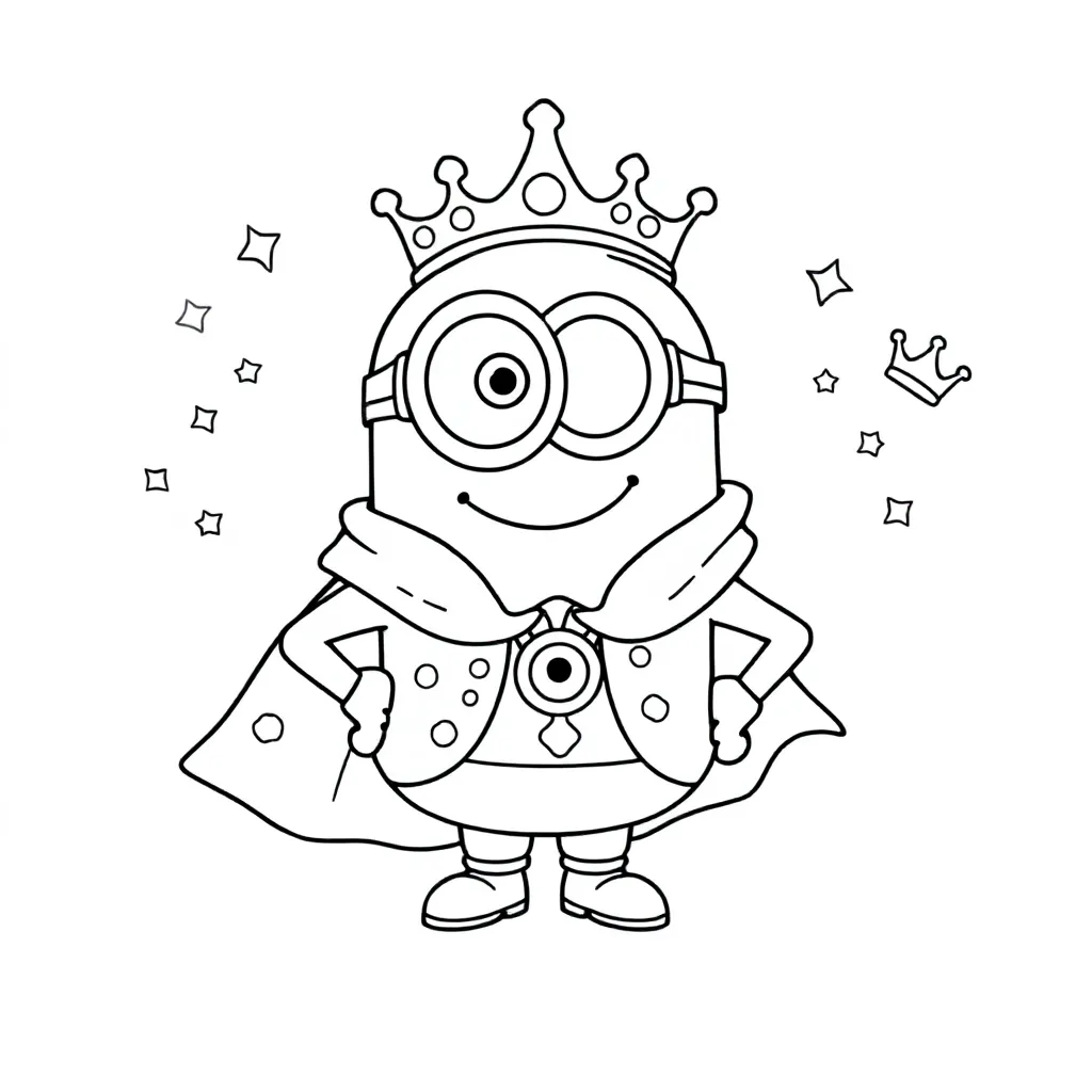 King Bob Minion with One Eye and Cape