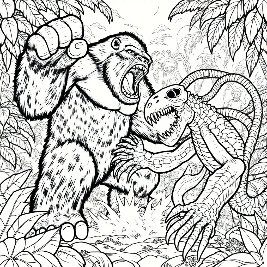 King Kong combatte Skull Crawler