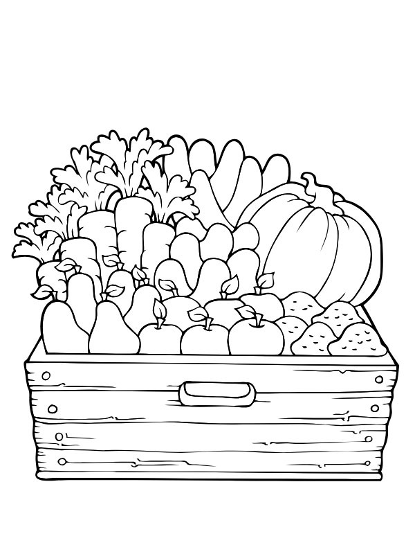 Crate with vegetables