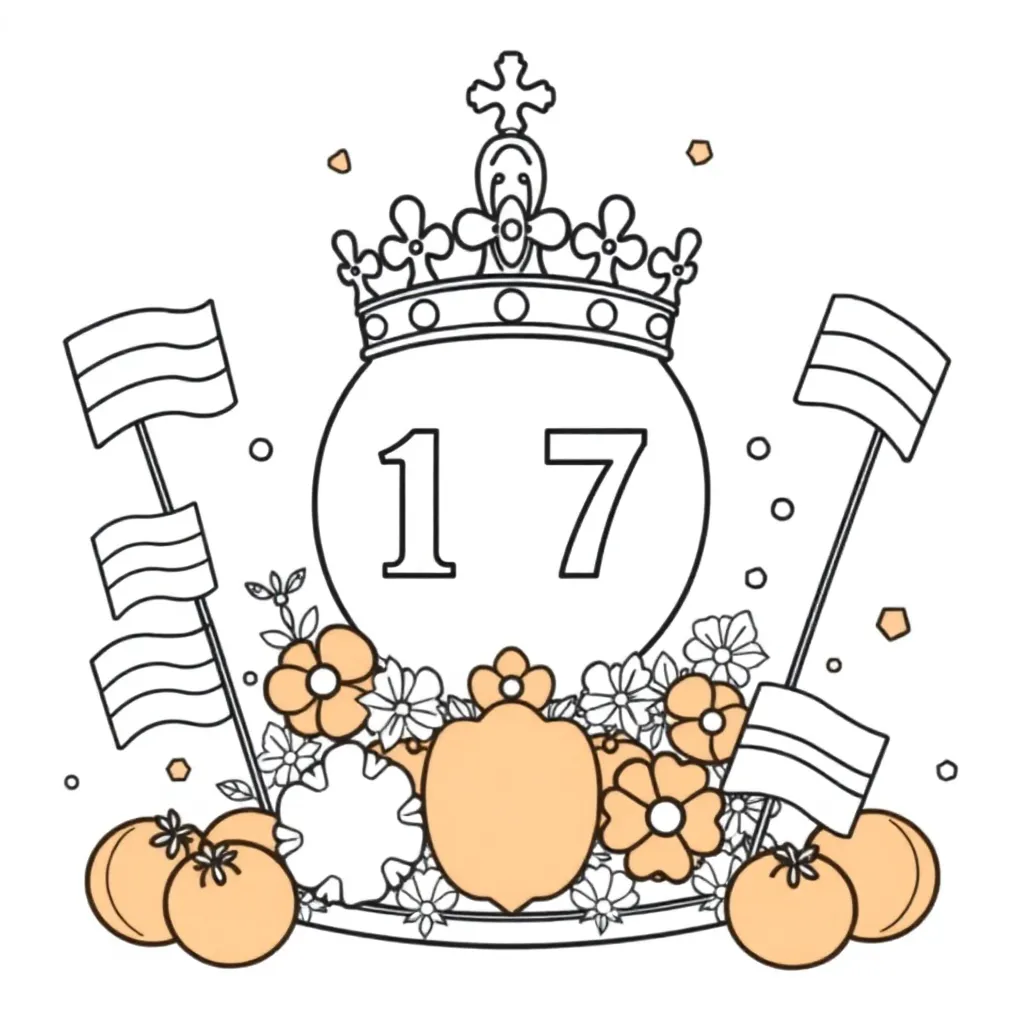 Kongedag orange festlig hollandsk tradition