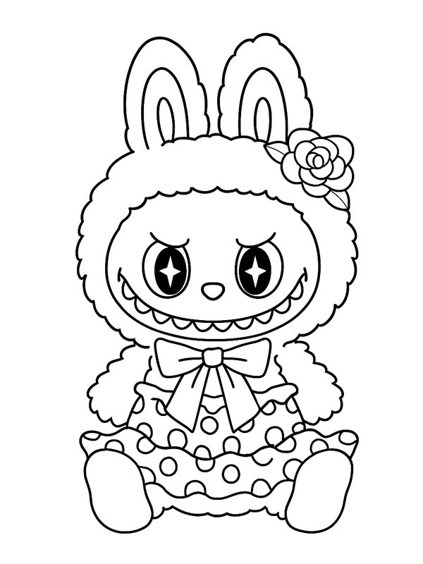 Labubu draagt ​​jurk